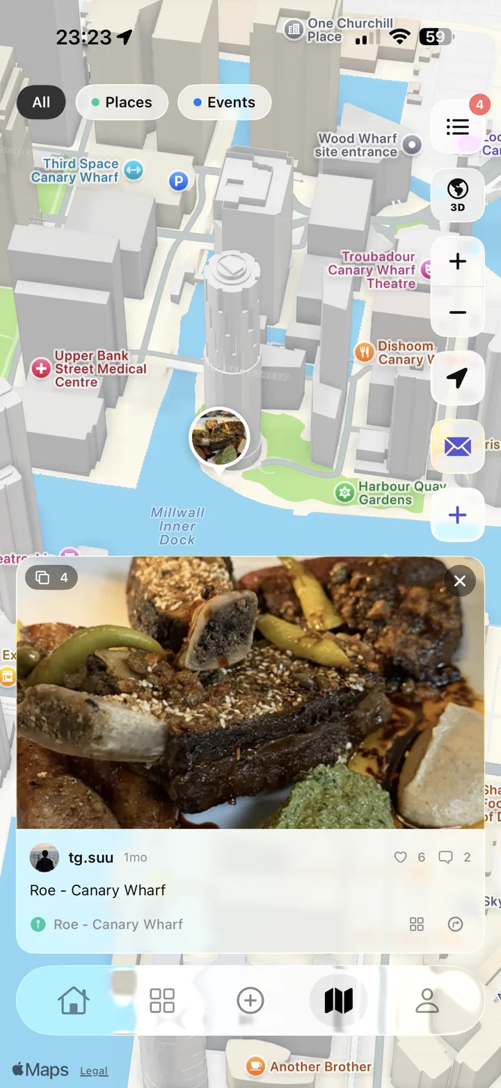 Swipemapp map screen